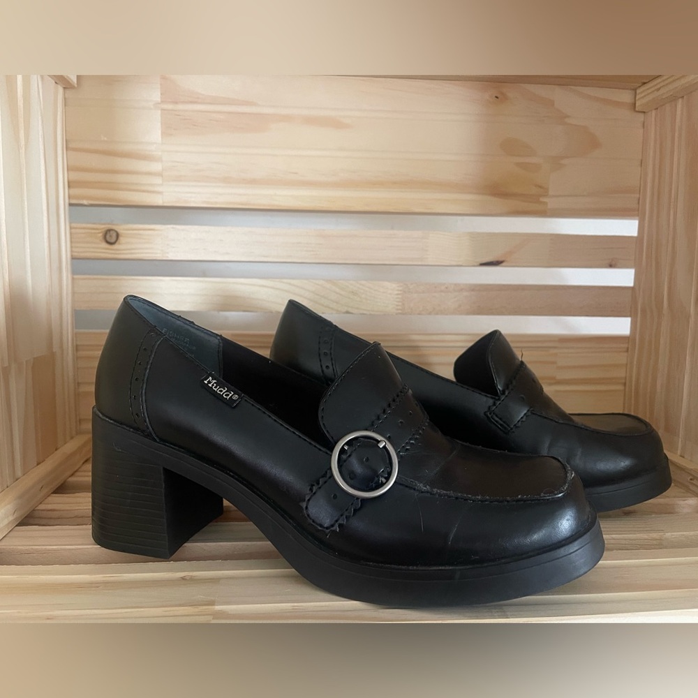 Mudd Y2K Vintage 90s Chunky Loafer Heels 10